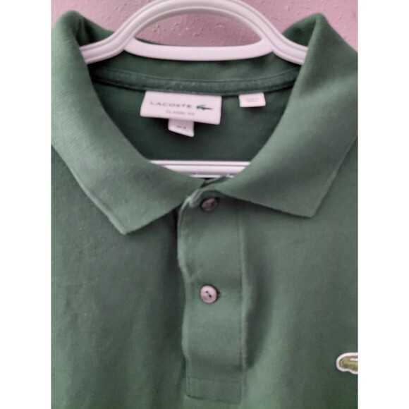 Lacoste Classic Fit Green Polo Shirt Men's Short Sleeve Size FR 9/US 4XL - Picture 2 of 9